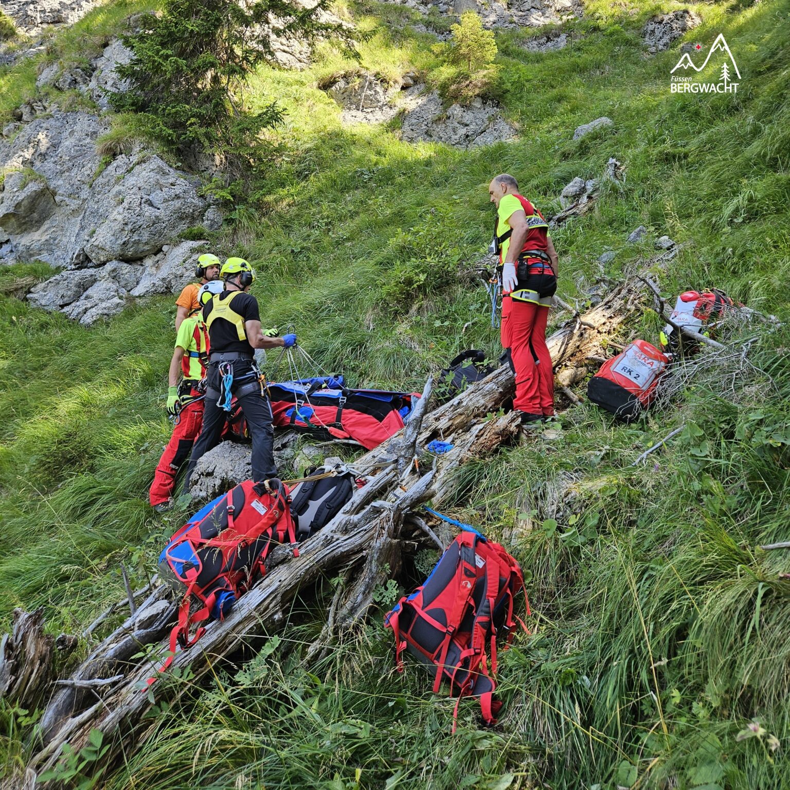 Einsatz auf dem Ahornreitweg am Tegelberg